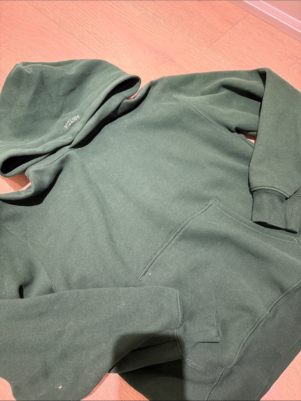 Aritzia Men's Dark Green Pullover Hoodie